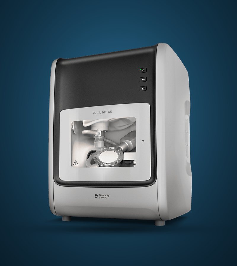 The Dentsply Sirona inLab MC X5 milling unit.